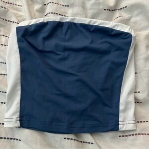 SHEIN Blue and White Crop Top